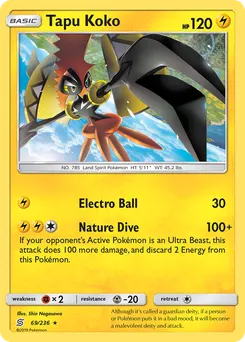 Tapu Koko #69, Reverse Foil