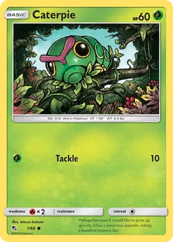 Caterpie #1, Reverse Foil