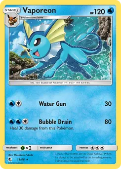 Vaporeon #18, Reverse Foil