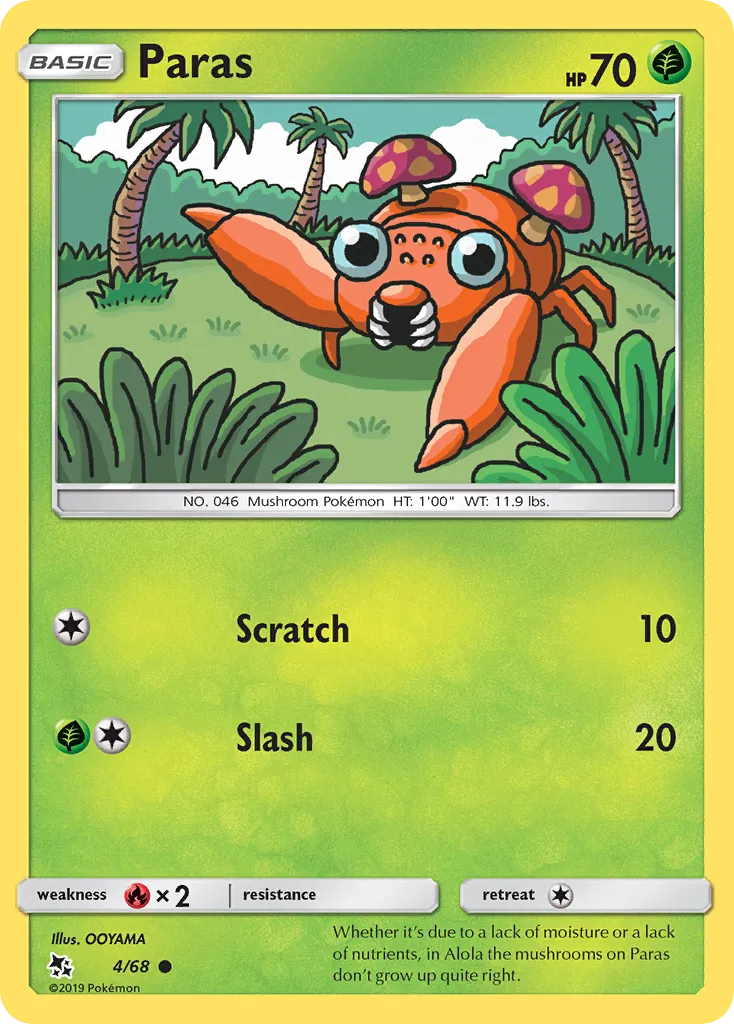 Paras #4, Hidden Fates Reverse Foil
