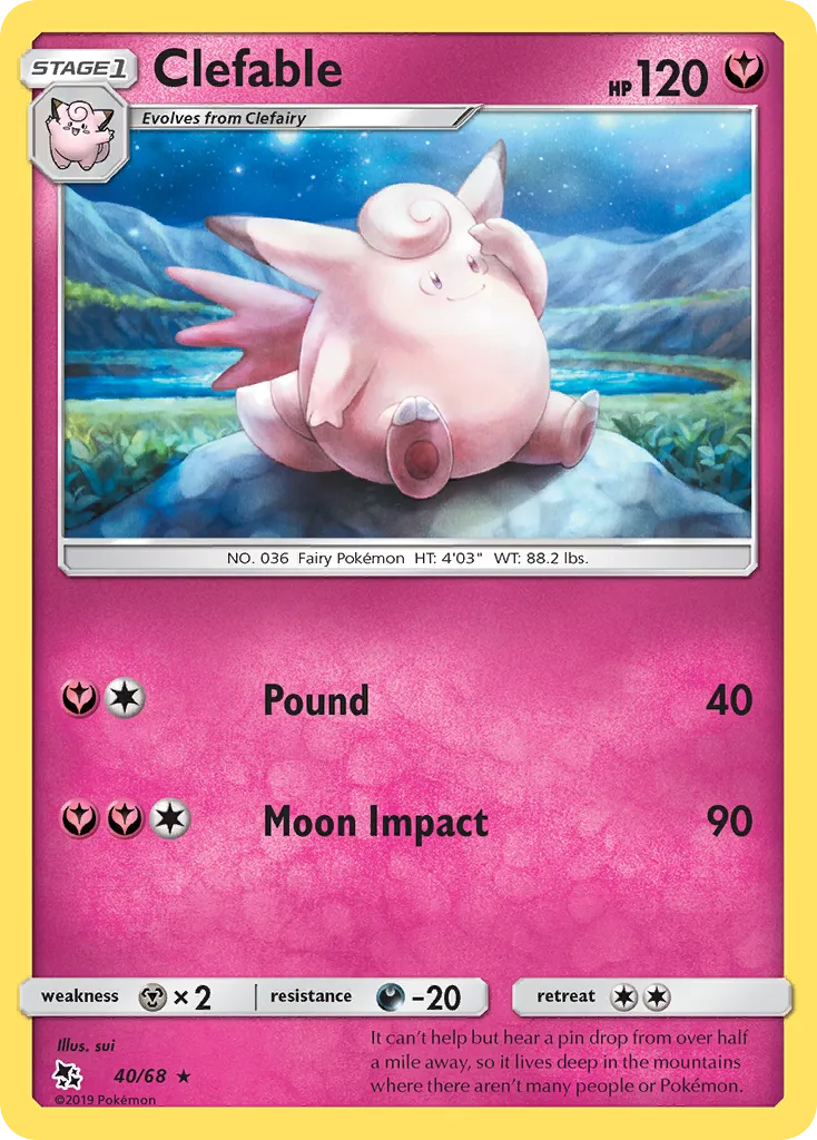 Clefable #40, Hidden Fates