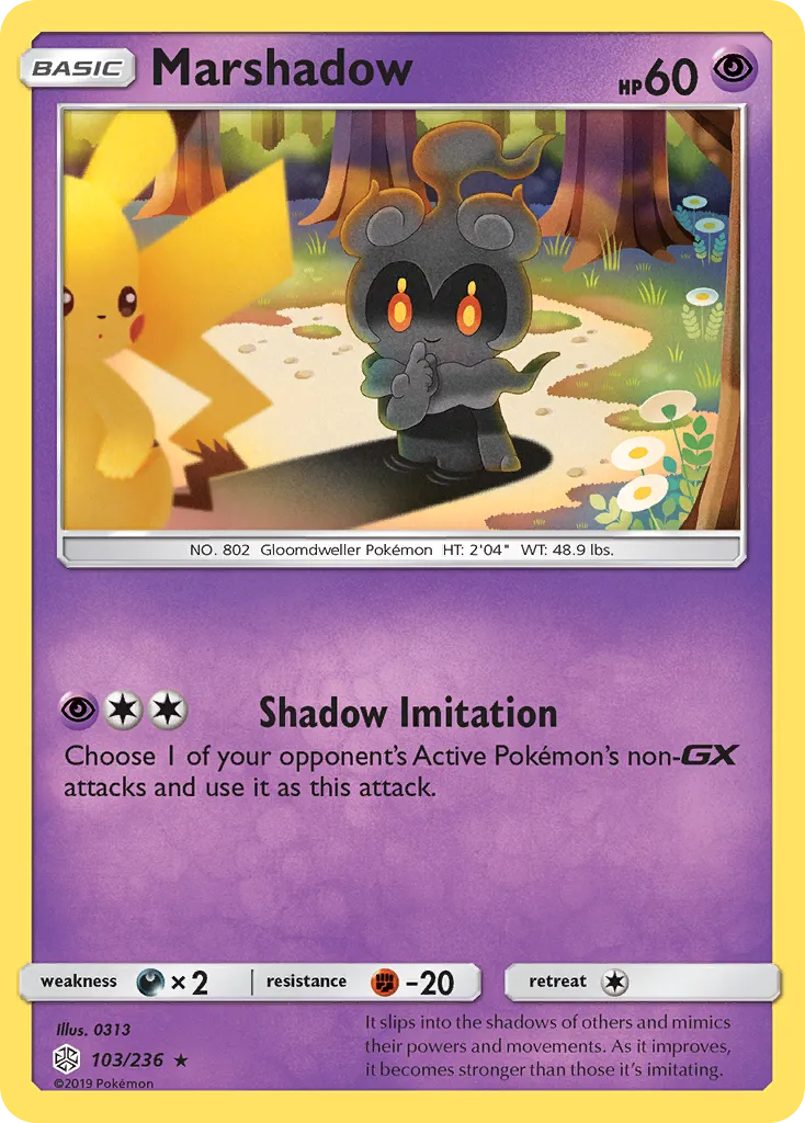 Marshadow #103, Cosmic Eclipse Reverse Foil