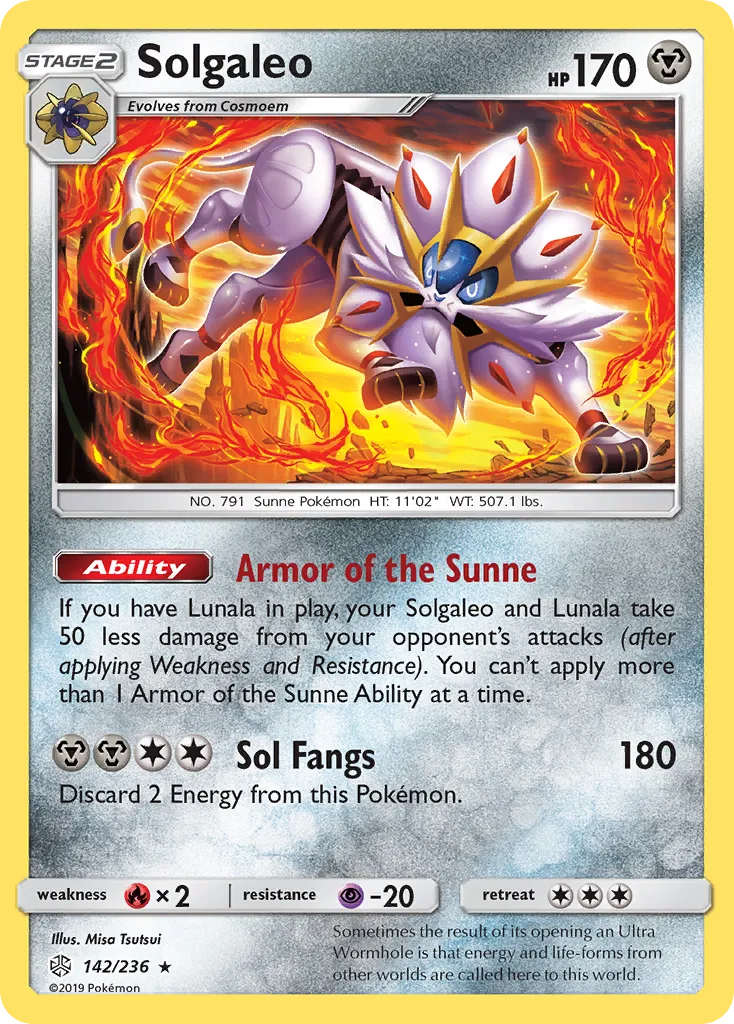 Solgaleo #142, Cosmic Eclipse Cosmos Exclusive