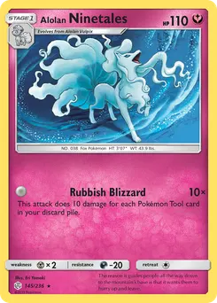 Alolan Ninetales #145, Reverse Foil