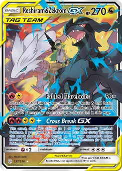 Reshiram & Zekrom-GX #157, Standard
