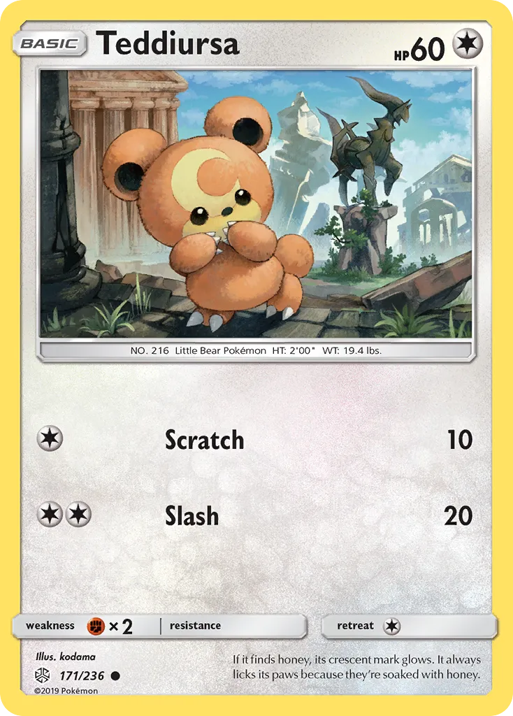 Teddiursa #171, Cosmic Eclipse Reverse Foil