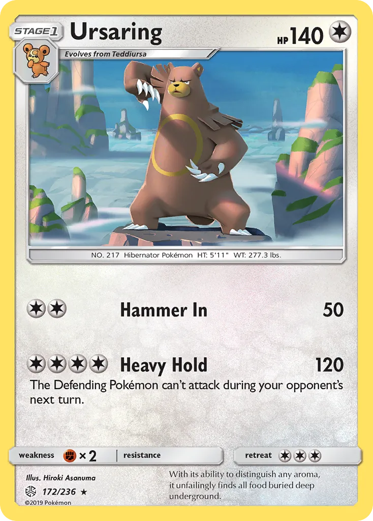 Ursaring #172, Cosmic Eclipse Reverse Foil