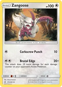 Zangoose #173, Reverse Foil