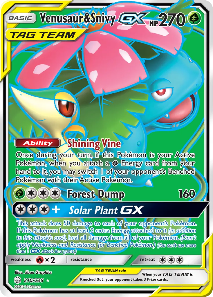 Venusaur & Snivy-GX #210, Cosmic Eclipse
