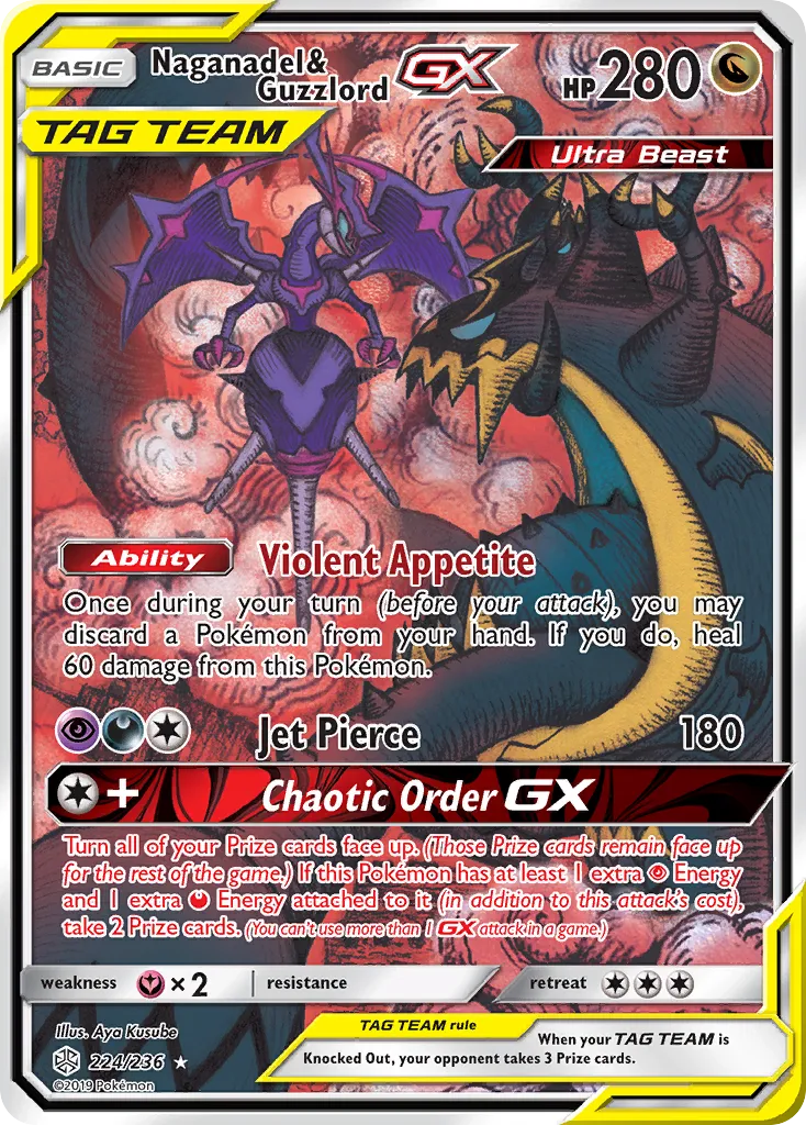 Naganadel & Guzzlord-GX #224, Cosmic Eclipse