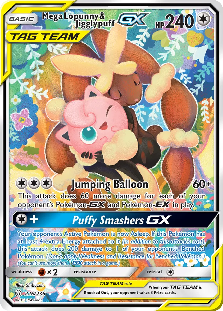 Mega Lopunny & Jigglypuff-GX #226, Cosmic Eclipse
