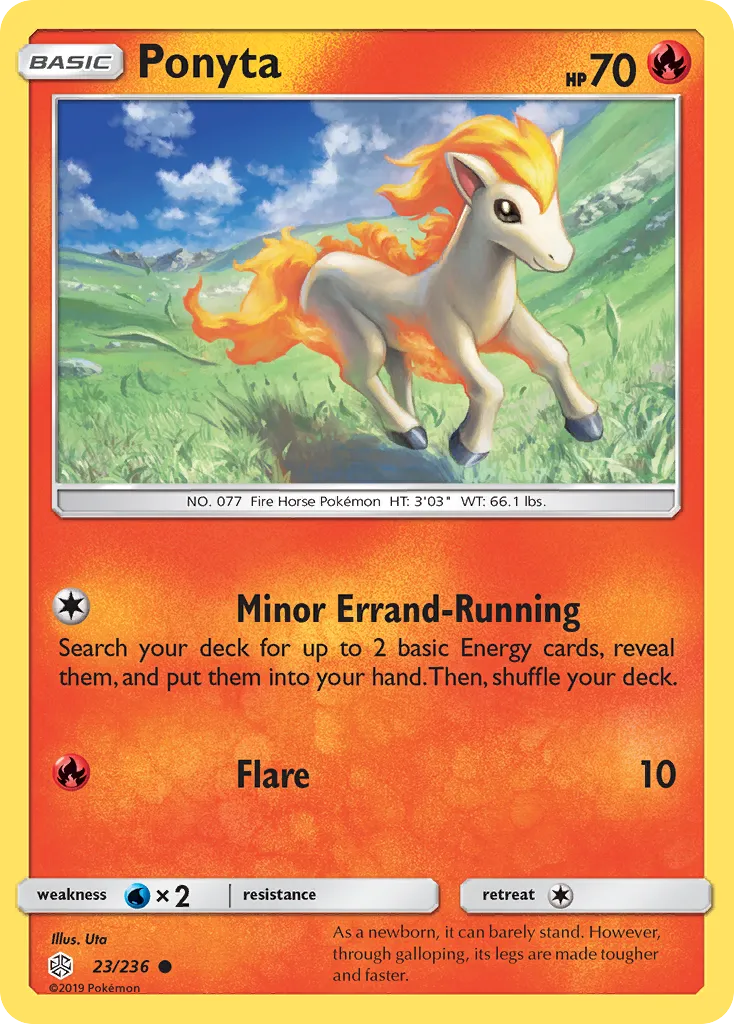 Ponyta #23, Cosmic Eclipse Reverse Foil