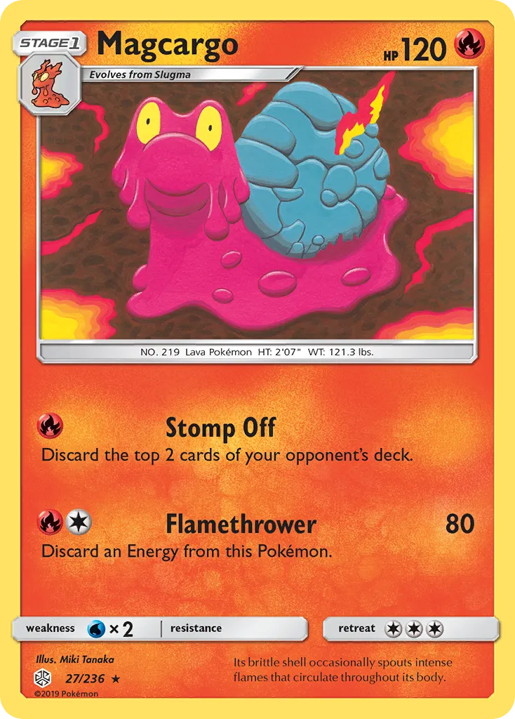 Magcargo #27, Cosmic Eclipse Reverse Foil