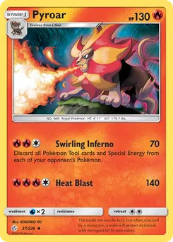 Pyroar #37, Reverse Foil