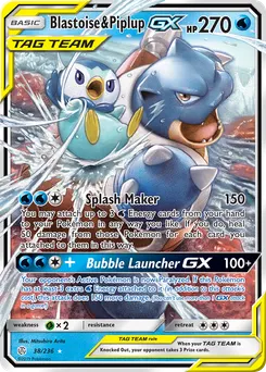 Blastoise & Piplup-GX #38, Standard