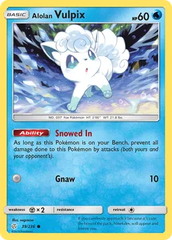 Alolan Vulpix #39, Reverse Foil
