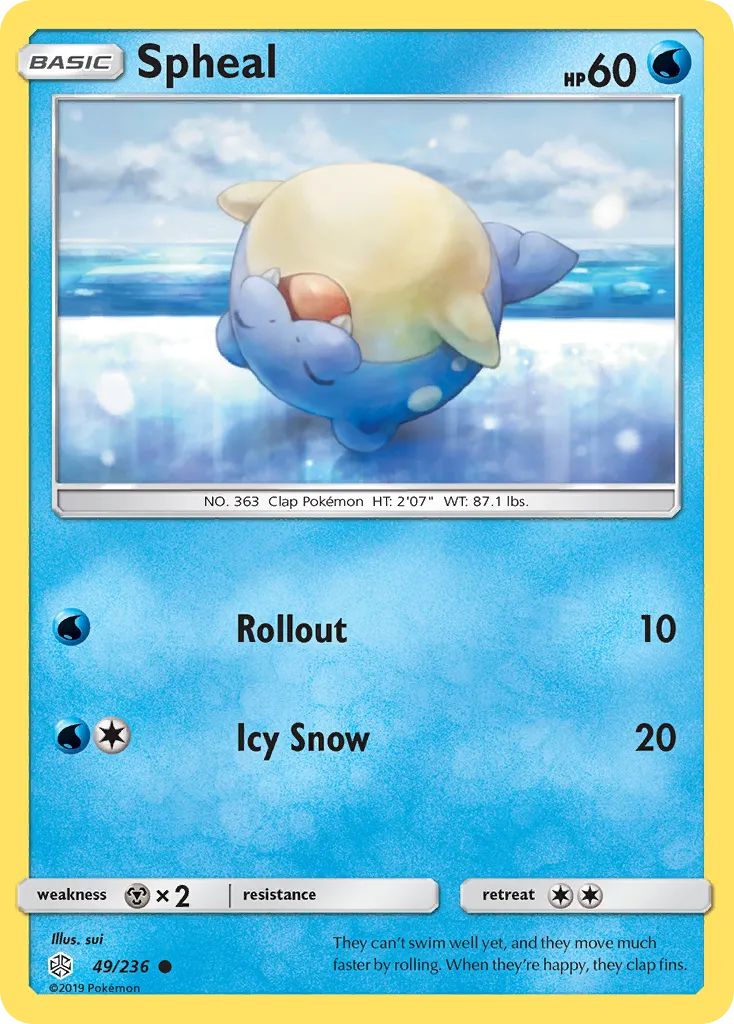 Spheal #49, Cosmic Eclipse Reverse Foil