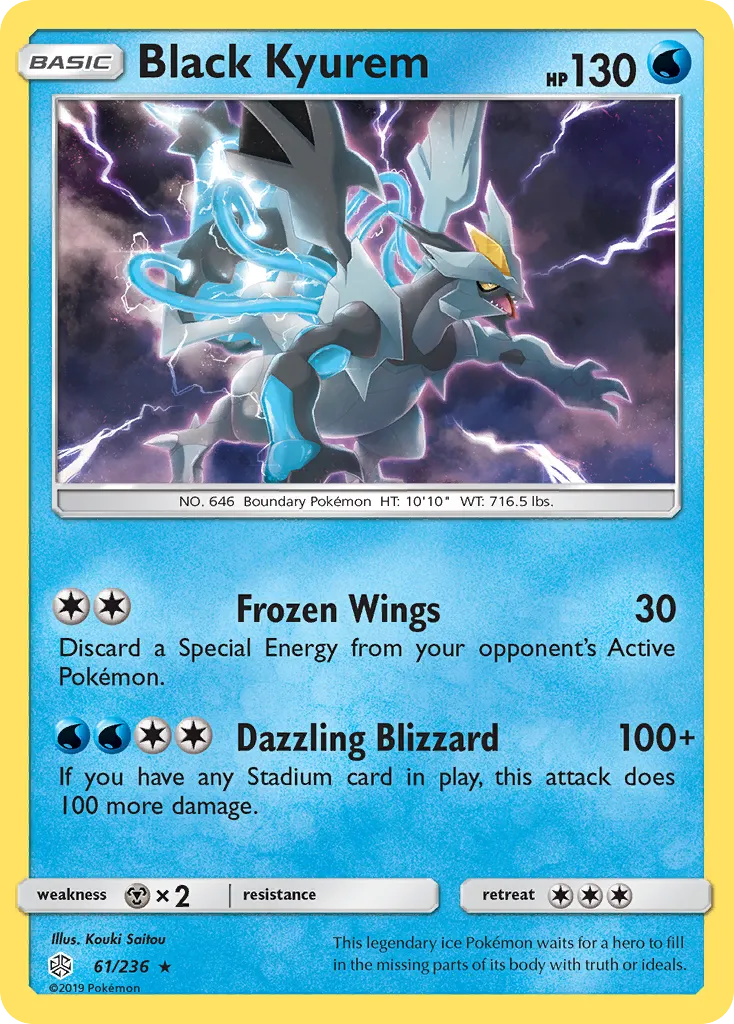 Black Kyurem #61, Cosmic Eclipse Reverse Foil