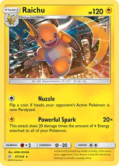 Raichu #67, Reverse Foil