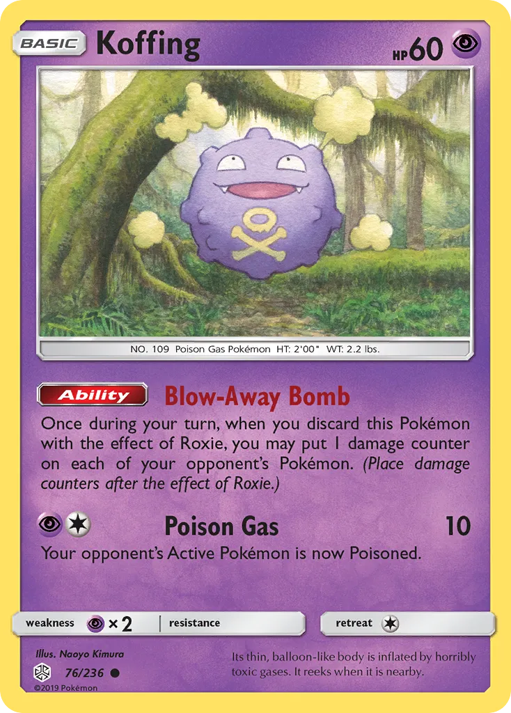 Koffing #76, Cosmic Eclipse Reverse Foil