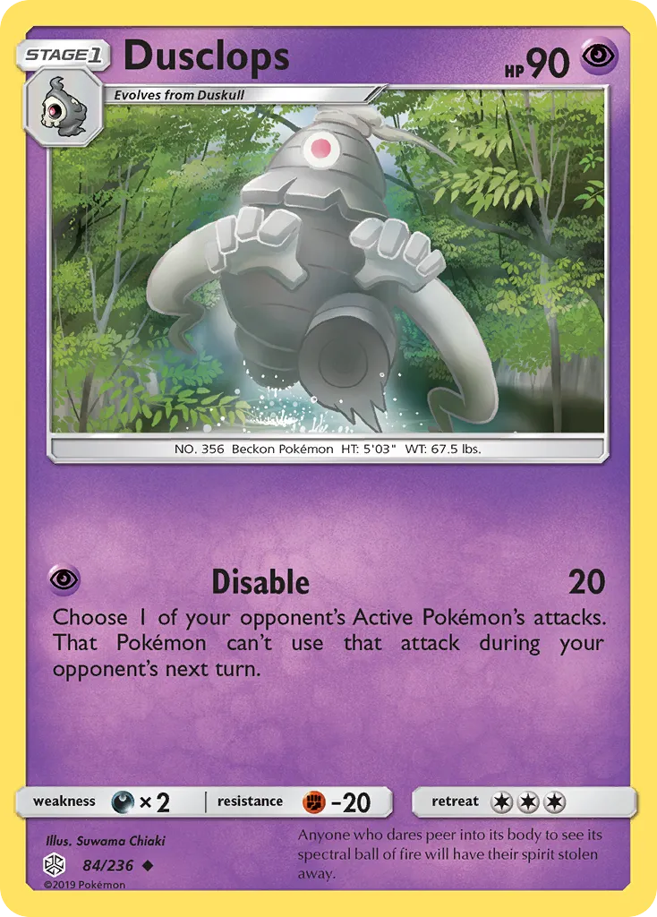 Dusclops #84, Cosmic Eclipse Reverse Foil