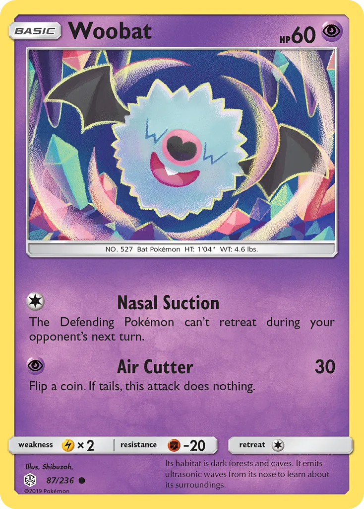 Woobat #87, Cosmic Eclipse Reverse Foil