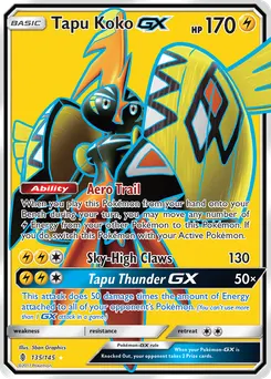 Tapu Koko-GX #135, Standard