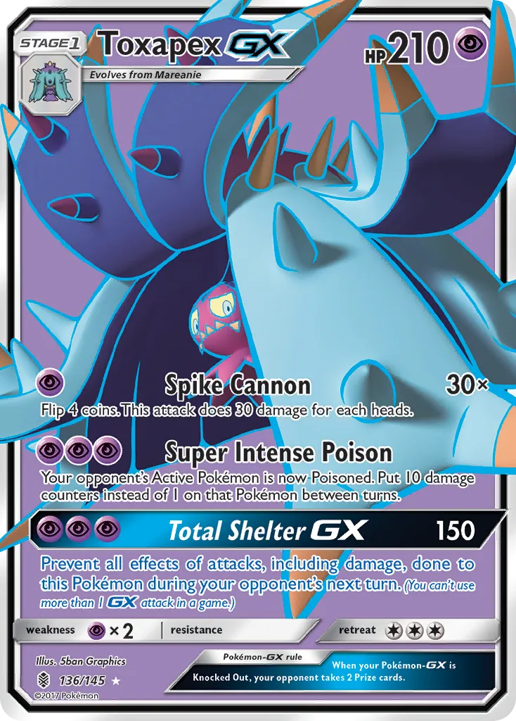 Toxapex-GX #136, Guardians Rising