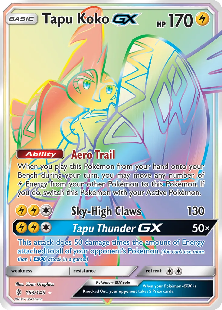 Tapu Koko-GX #153, Guardians Rising Secret
