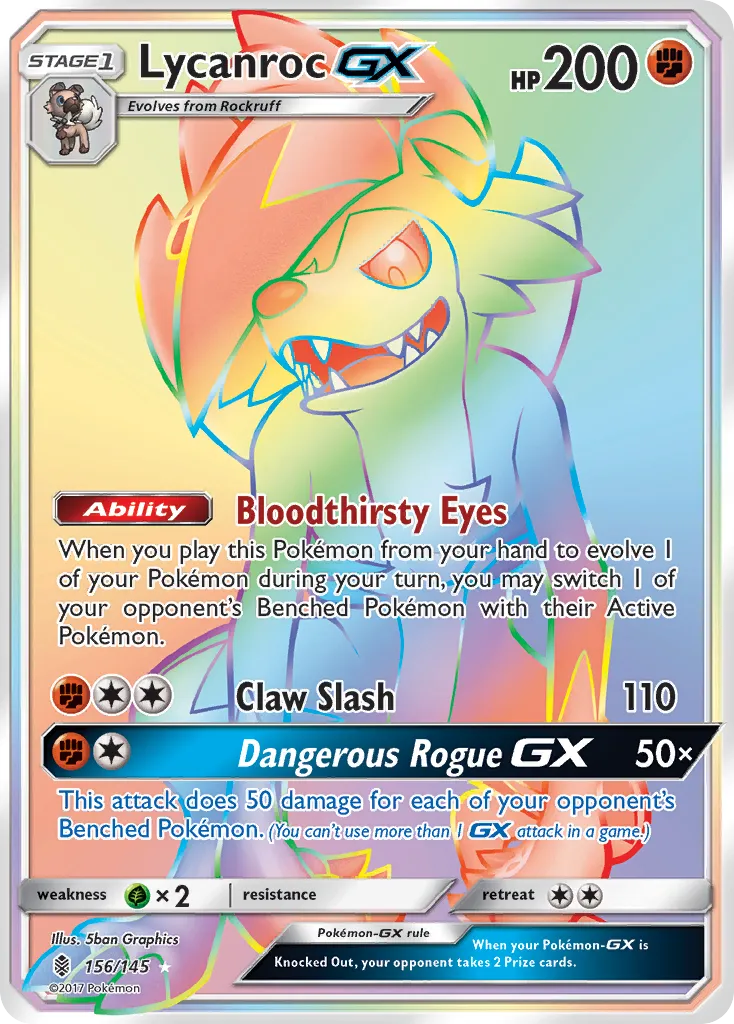 Lycanroc-GX #156, Guardians Rising Secret