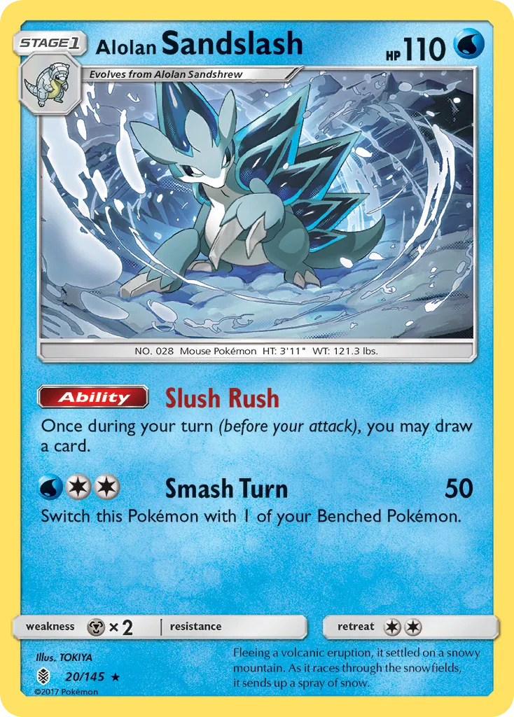 Alolan Sandslash #20, Guardians Rising Reverse Foil