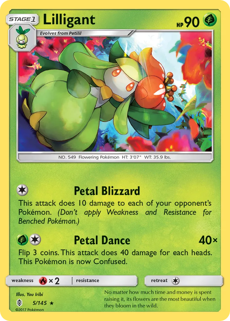 Lilligant #5, Guardians Rising Reverse Foil