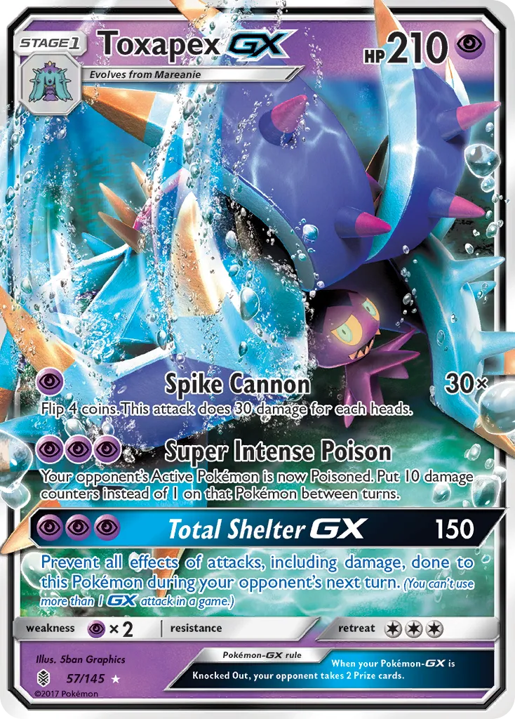 Toxapex-GX #57, Guardians Rising