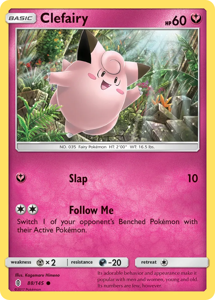 Clefairy #88, Guardians Rising Reverse Foil