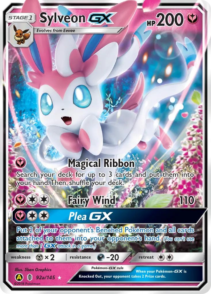 Sylveon-GX #92a, Guardians Rising Yellow A Alternate Art