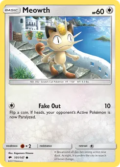 Meowth #101, Reverse Foil