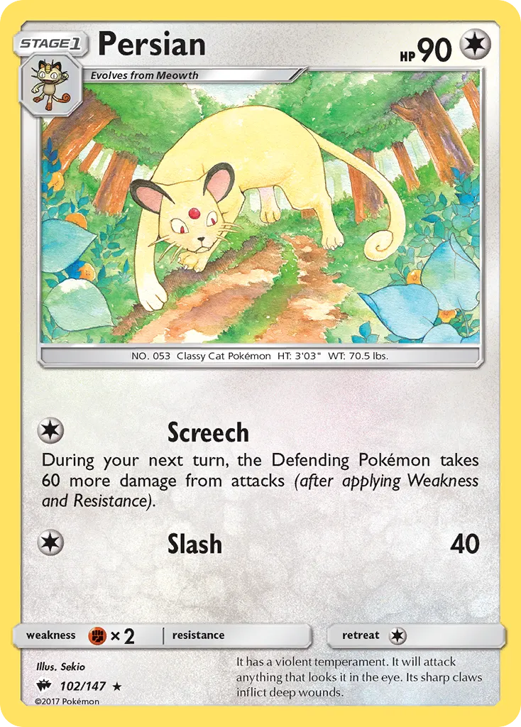 Persian #102, Burning Shadows Reverse Foil