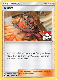 Kiawe #116a, 2019 Yellow A Alternate Art Pokemon League
