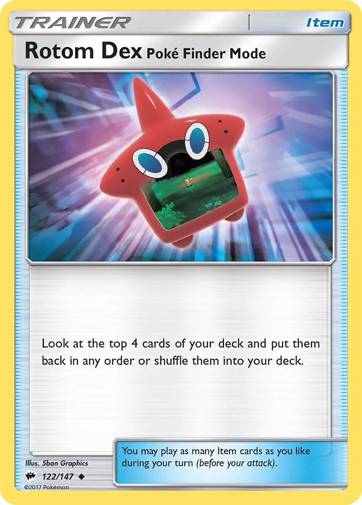 Rotom Dex Poké Finder Mode #122, Burning Shadows