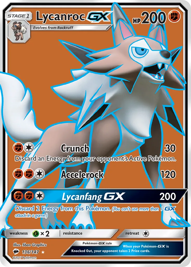 Lycanroc-GX #136, Burning Shadows
