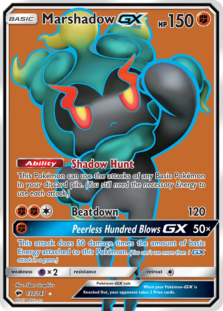 Marshadow-GX #137, Burning Shadows