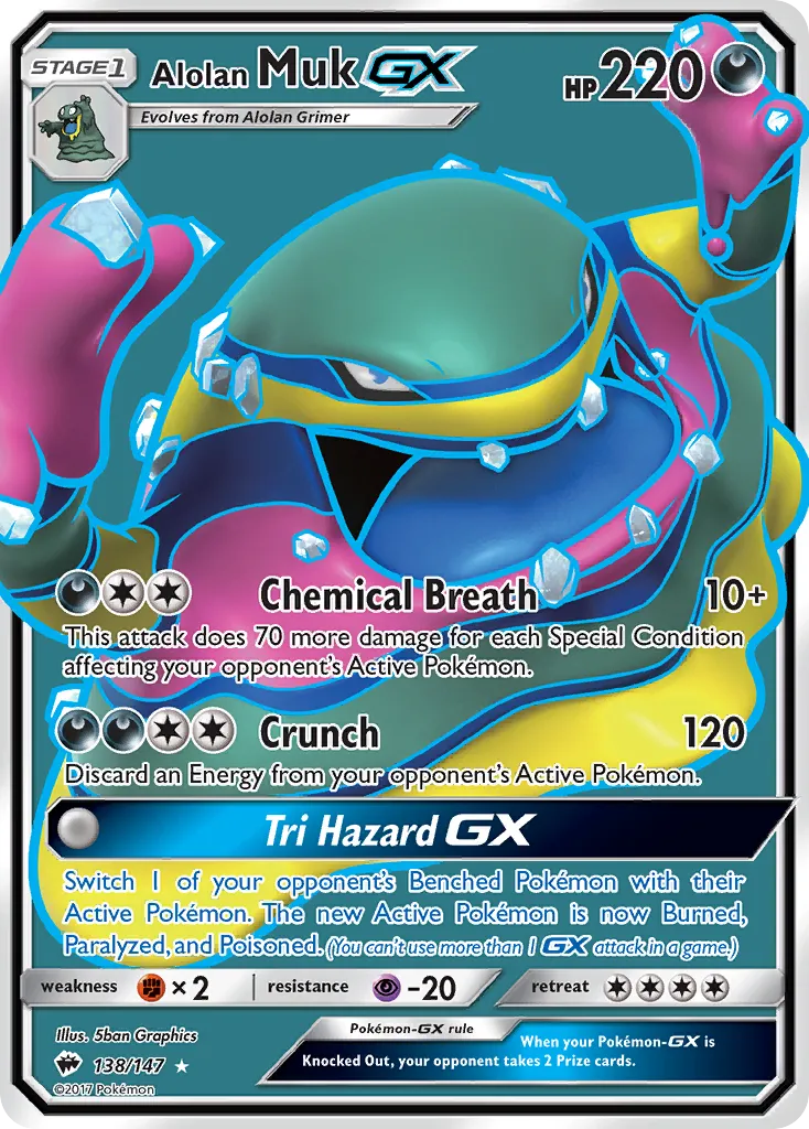 Alolan Muk-GX #138, Burning Shadows