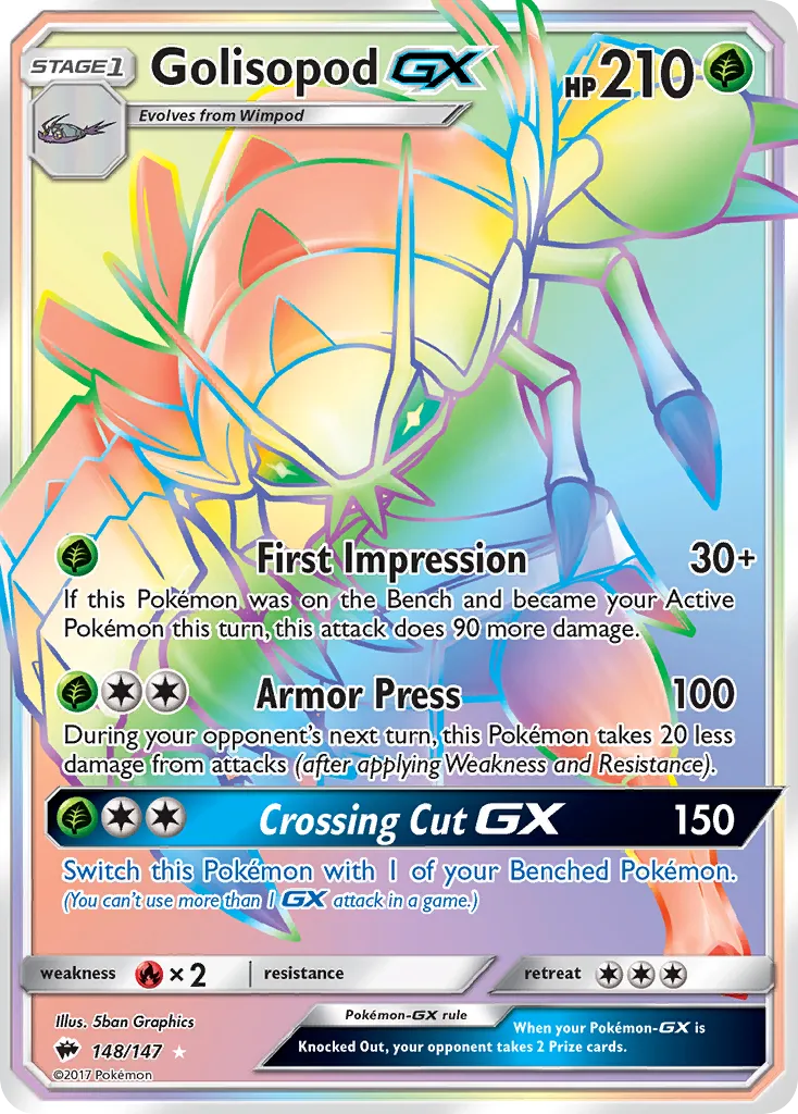 Golisopod-GX #148, Burning Shadows Secret