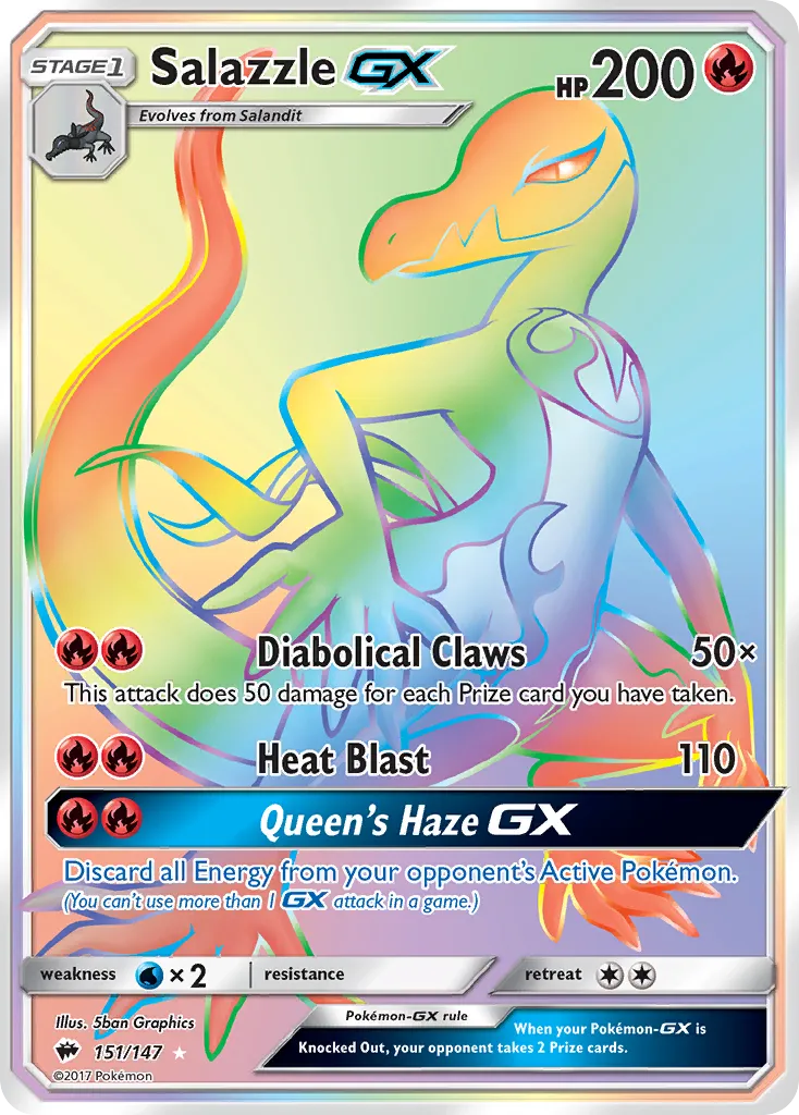 Salazzle-GX #151, Burning Shadows Secret
