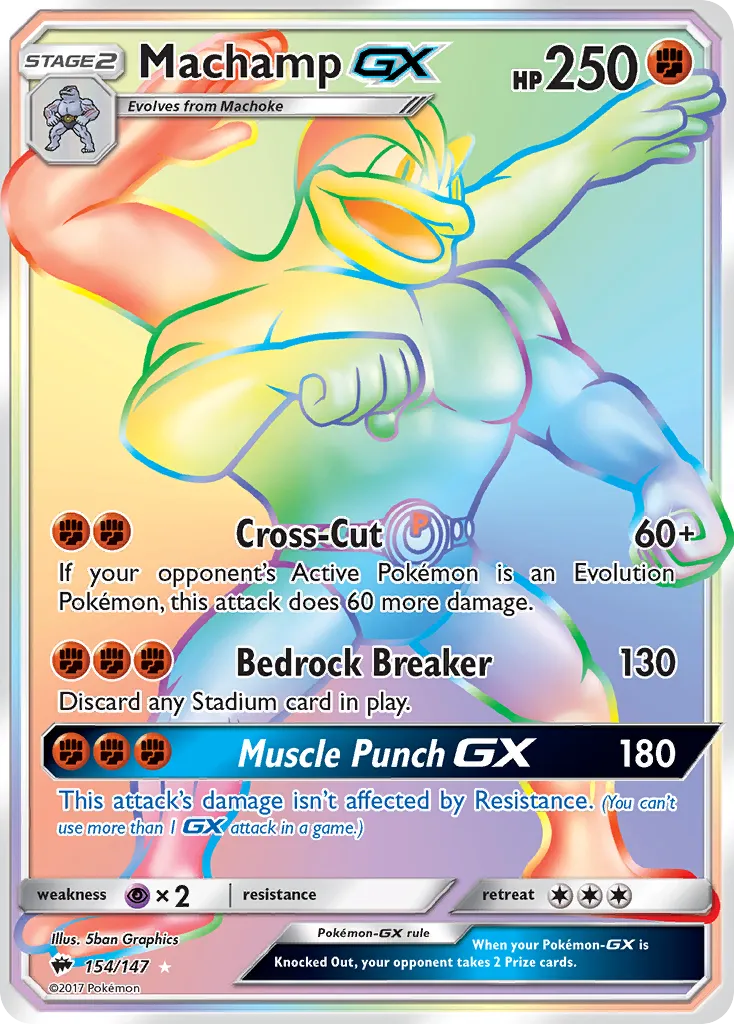 Machamp-GX #154, Burning Shadows Secret