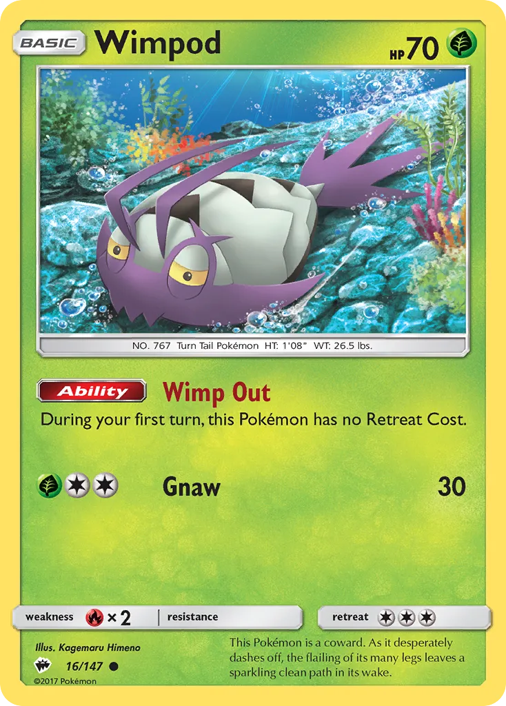 Wimpod #16, Burning Shadows Reverse Foil