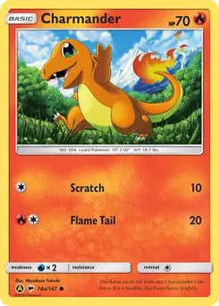 Charmander #18a, Sequin-Yellow A Alternate Art General Mills Mini Packs