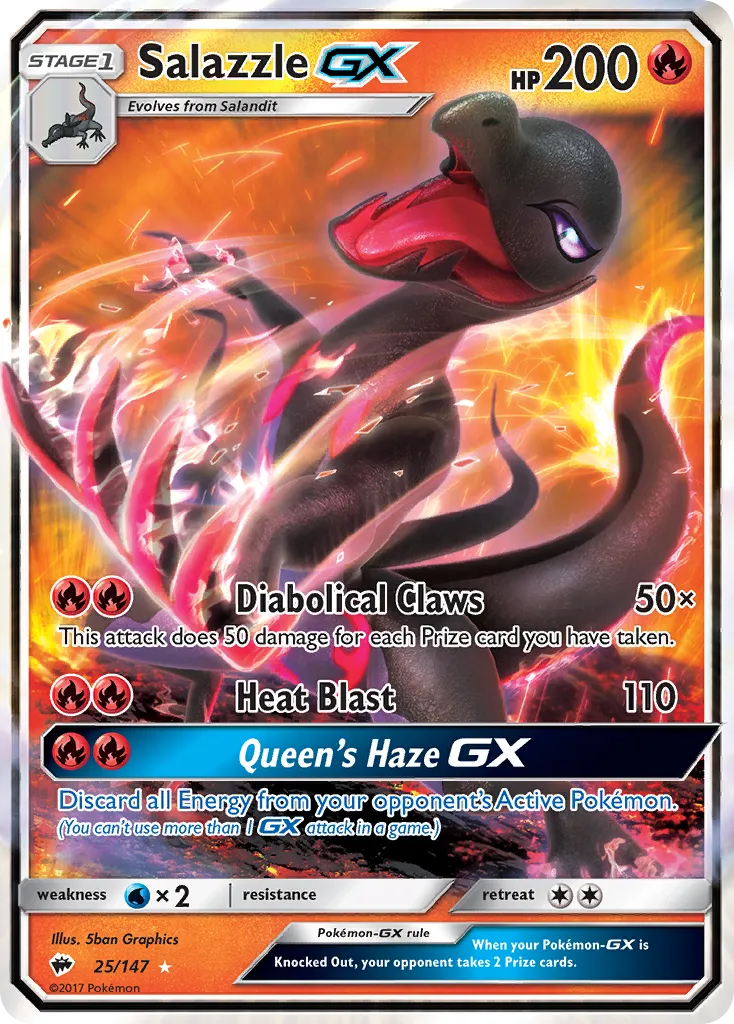 Salazzle-GX #25, Burning Shadows