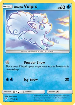 Alolan Vulpix #27, Reverse Foil