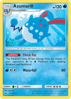 Azumarill #35, Reverse Foil